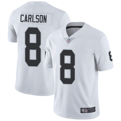 Men Oakland Raiders Limited White Daniel Carlson Road Jersey NFL Football 8 Vapor Untouchable Jersey
